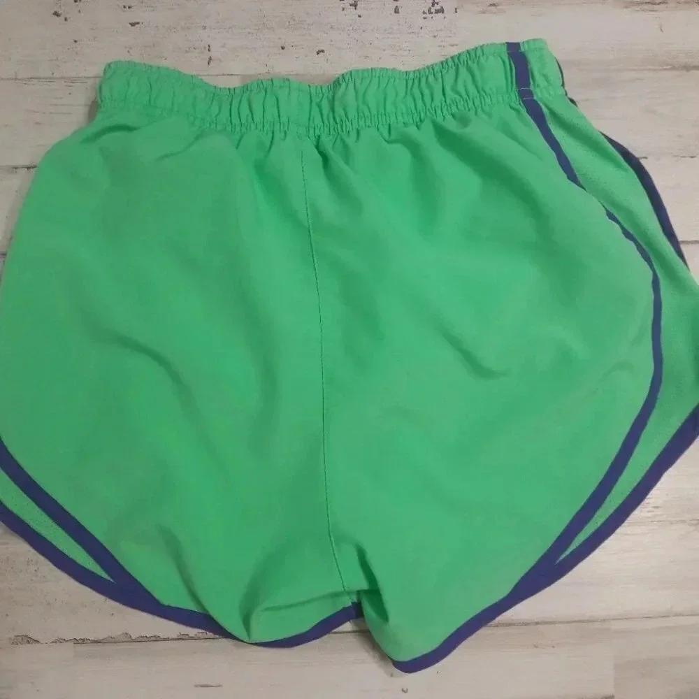 Nike Dri-Fit Green Purple Athletic Workout Shorts v6x